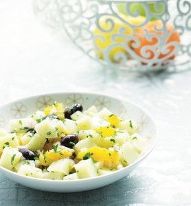 Orange, olive and potato salad