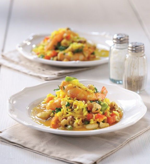 rizoto me garides amygdala kai foyntoykia