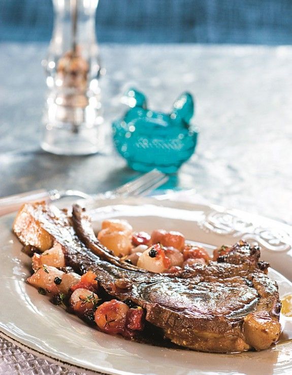 xoirines mprizoles me krasati saltsa meliou kai moustardas