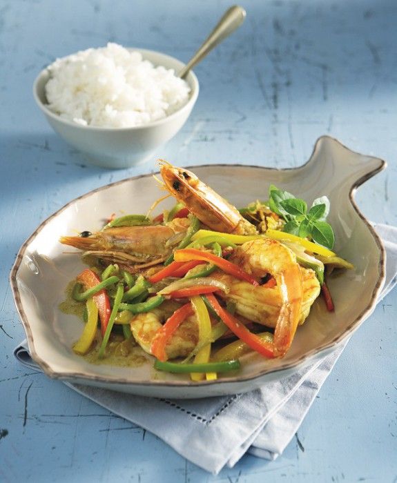 GARIDES ME PIPERIES KAI KARI