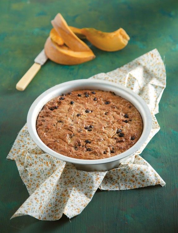 pita me kitrini kolokytha, anthotyro & stafides