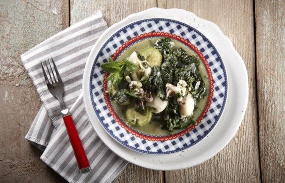 kalamarakia spanaki psi