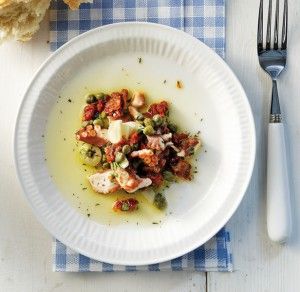 Pickled octopus with sundried tomato