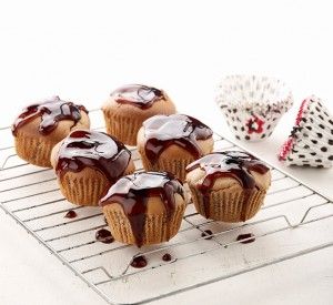 Breakfast milk toffee and chocolate muffins