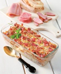 Cheese and deli meats soufflé