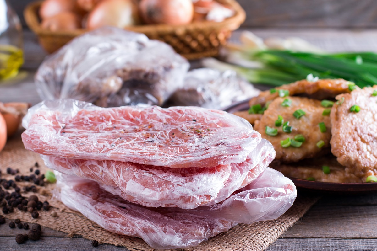 Frozen,Pork,Neck,Chops,Meat,And,Pork,Schnitzel,In,A