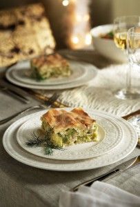 Leek and feta cheese pie