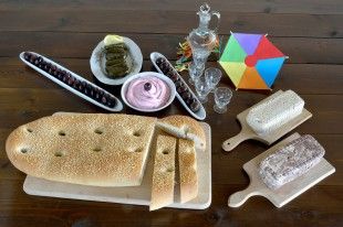 94068793 – concept with some fasting food for clean monday