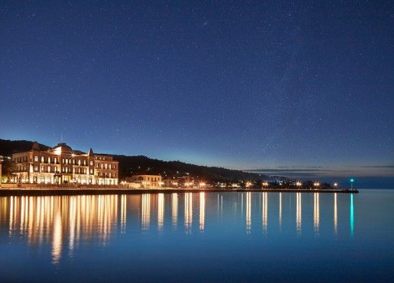 Poseidonion exterior night