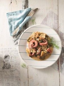 Octopus and artichokes stew