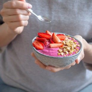breakfast bowl in hands
