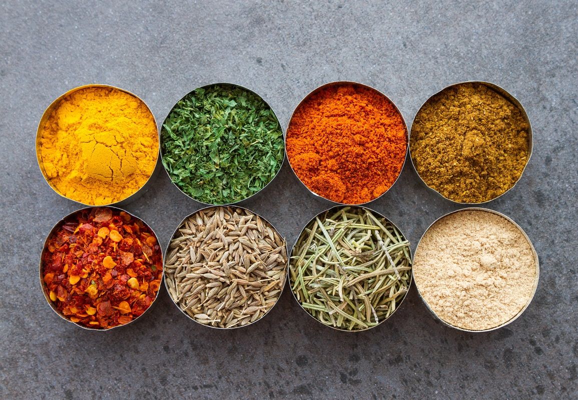 41495502 – spices mix selection background for decorate design project