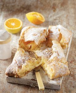 Bougatsa with orange cream