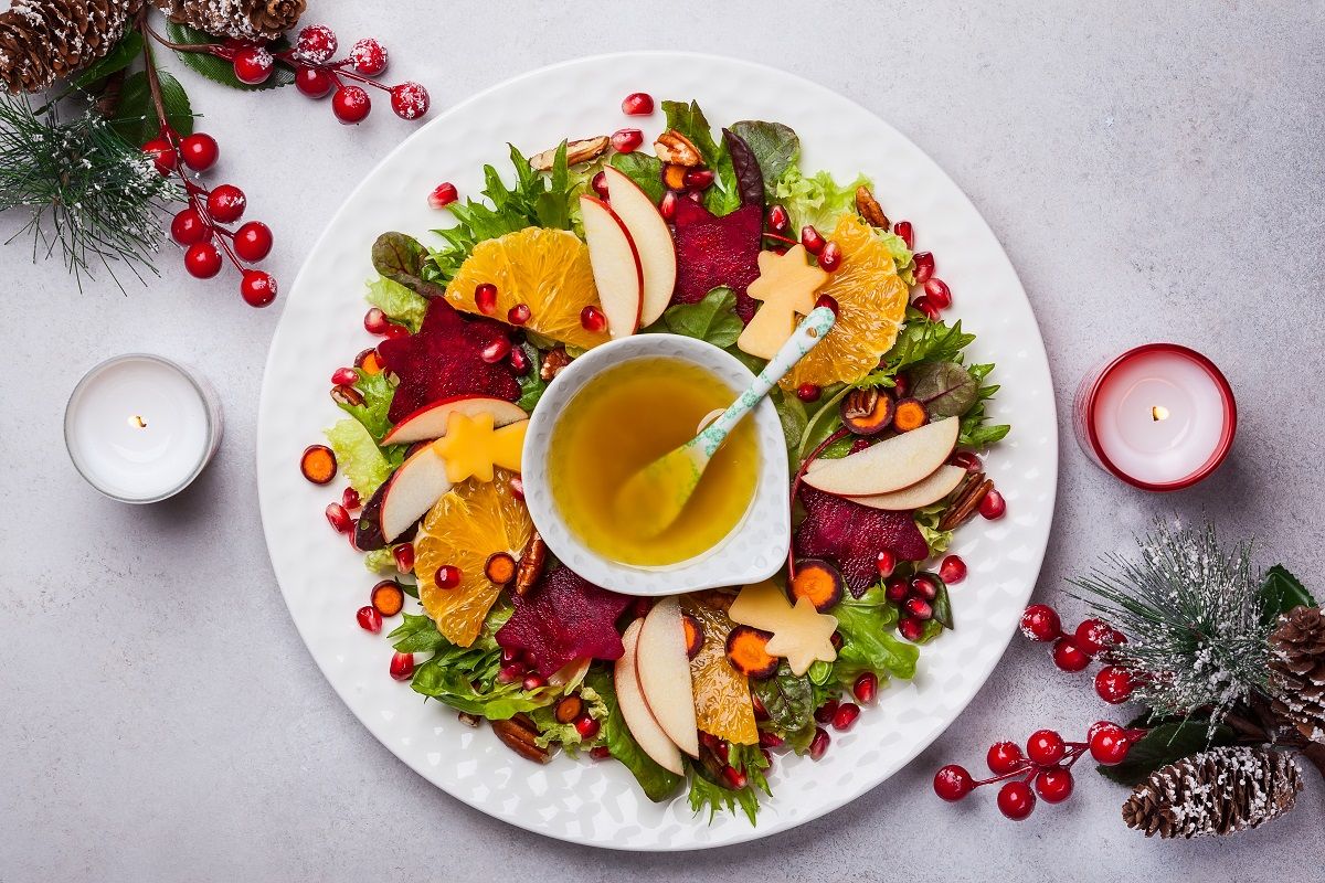 Christmas wreath salad