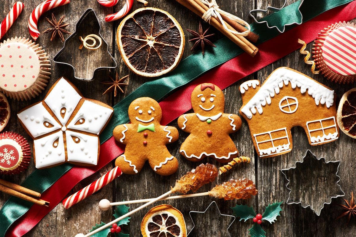 Christmas homemade gingerbread cookies