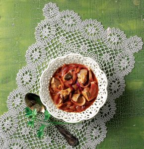 Lamb liver stew