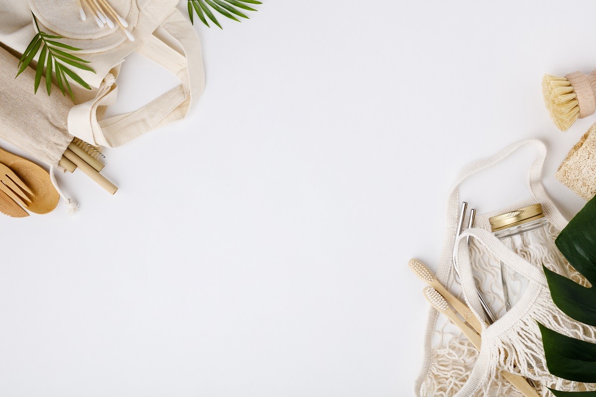 Zero waste, Recycling, Sustainable lifestyle concept, flat lay