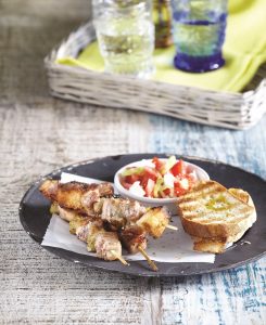 Lamb and eggplant kebabs