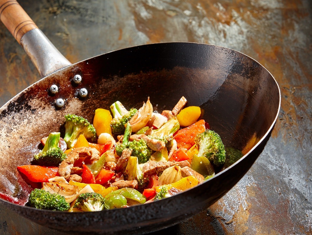 Tasty vegetable dish with broccoli and peppers