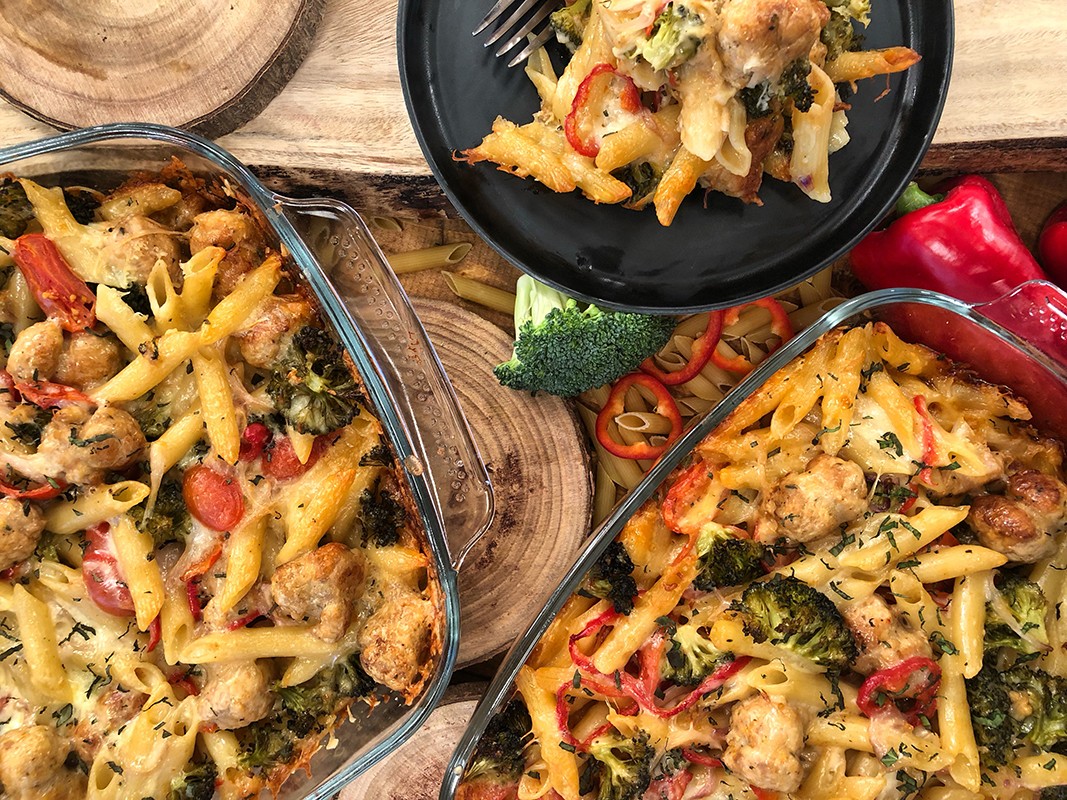 ζυμαρικά-με-λουκάνικο-και-μπρόκολο