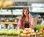 shopping woman buying at the market