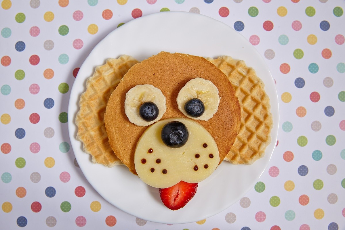 Funny pancakes for kids breakfast