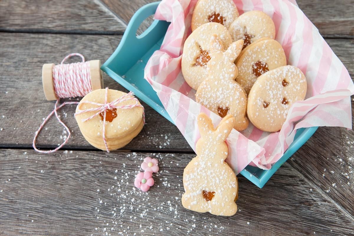 Jam filled easter cookies