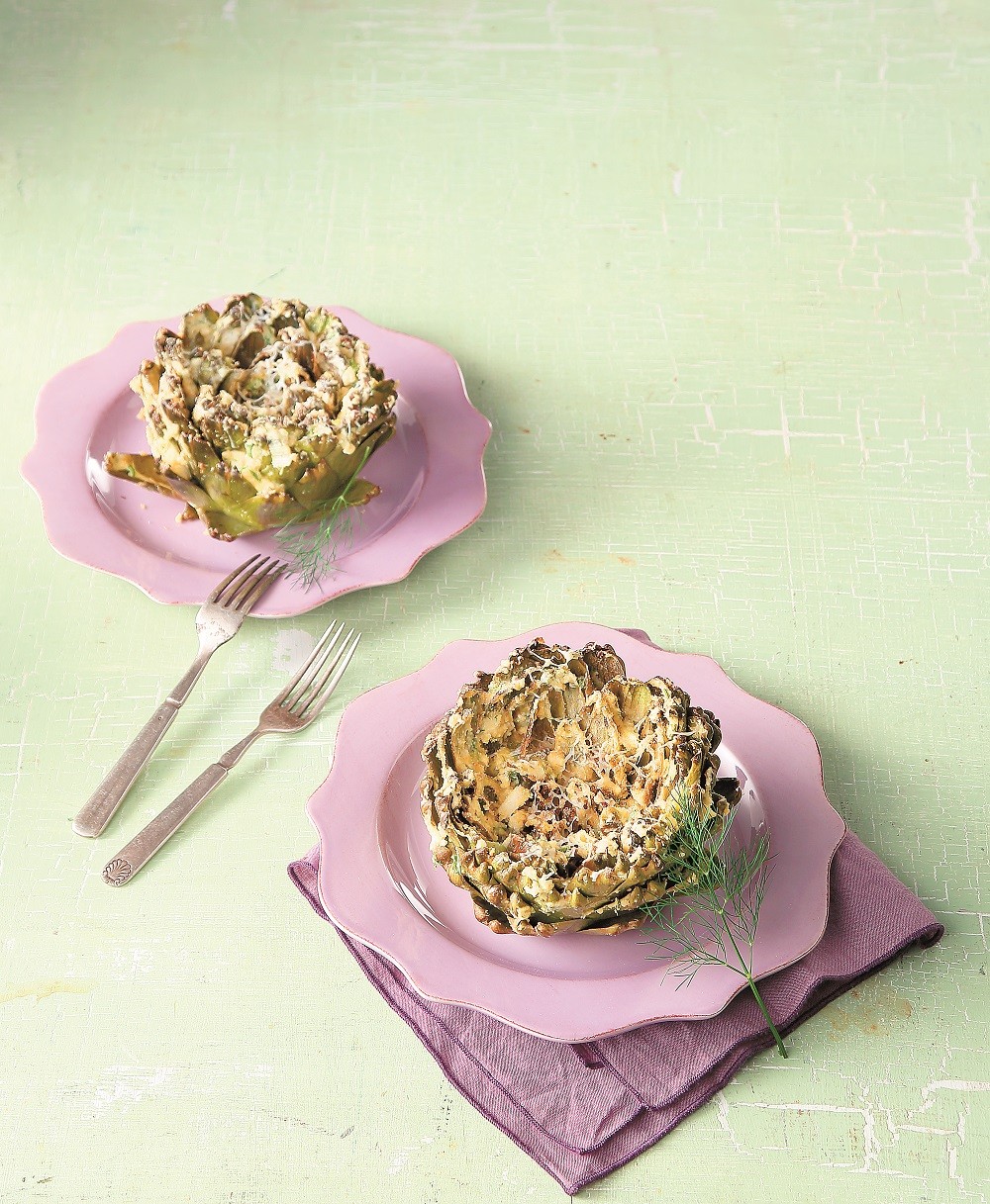 agginares me anthotyro sto fourno