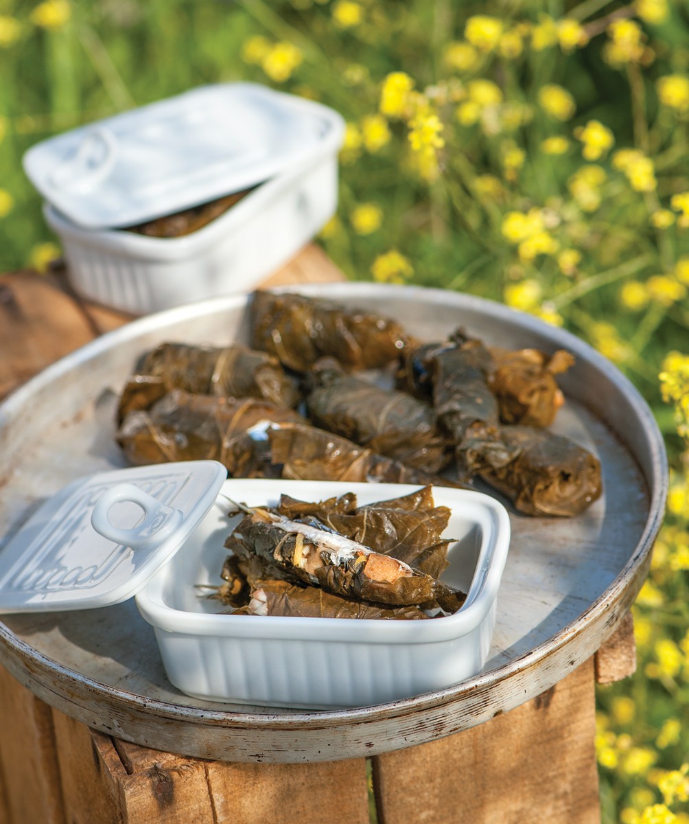 μikri-sardeles-me-ampelofulla