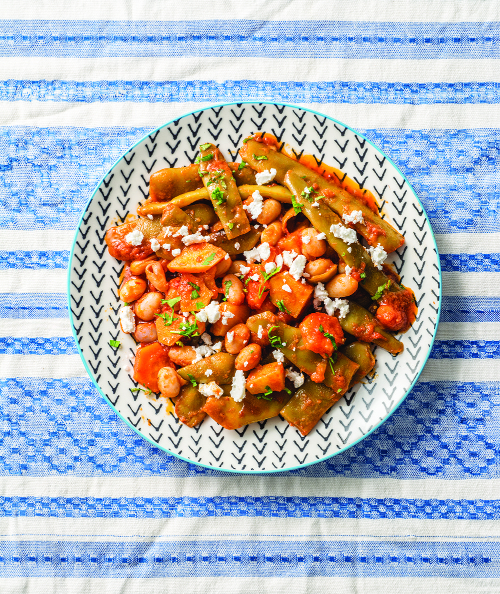 fasolakia freska kai xantres