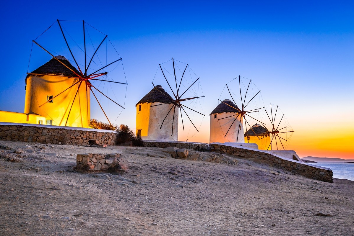 Mykonos, Kato Mili windmill, Greece