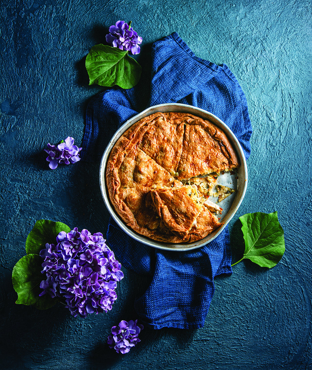 pita me kotopoulo & xulopites