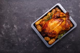 Roasted chicken and potatoes