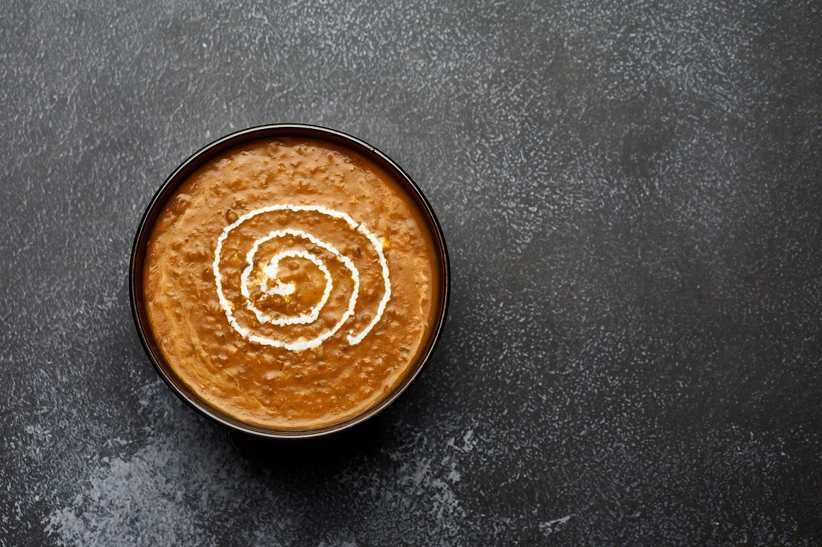 Dal Makhani at dark background