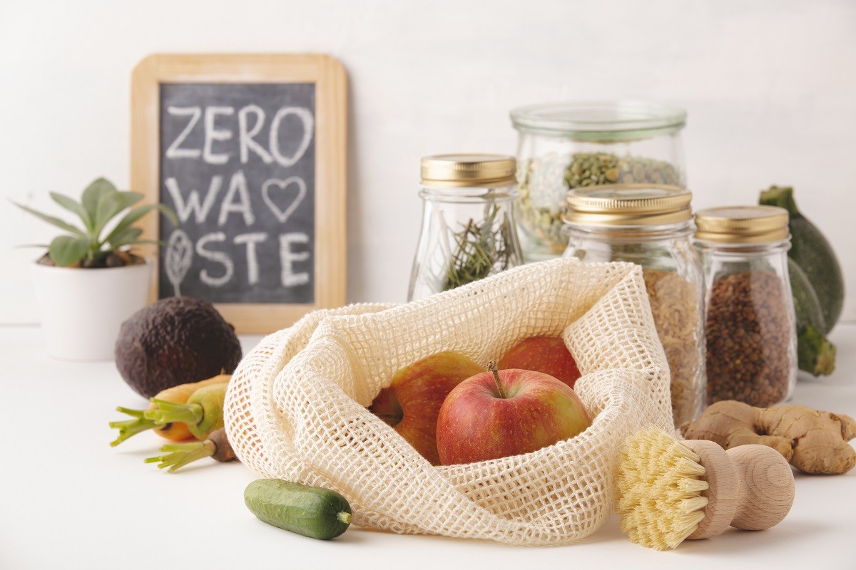 Zero waste shopping, Recycling, Sustainable lifestyle concept