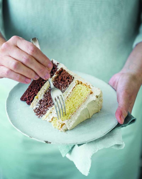 Dirty chai chocolate layer cake