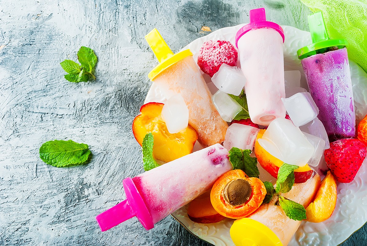 Homemade ice-cream from seasonal berries