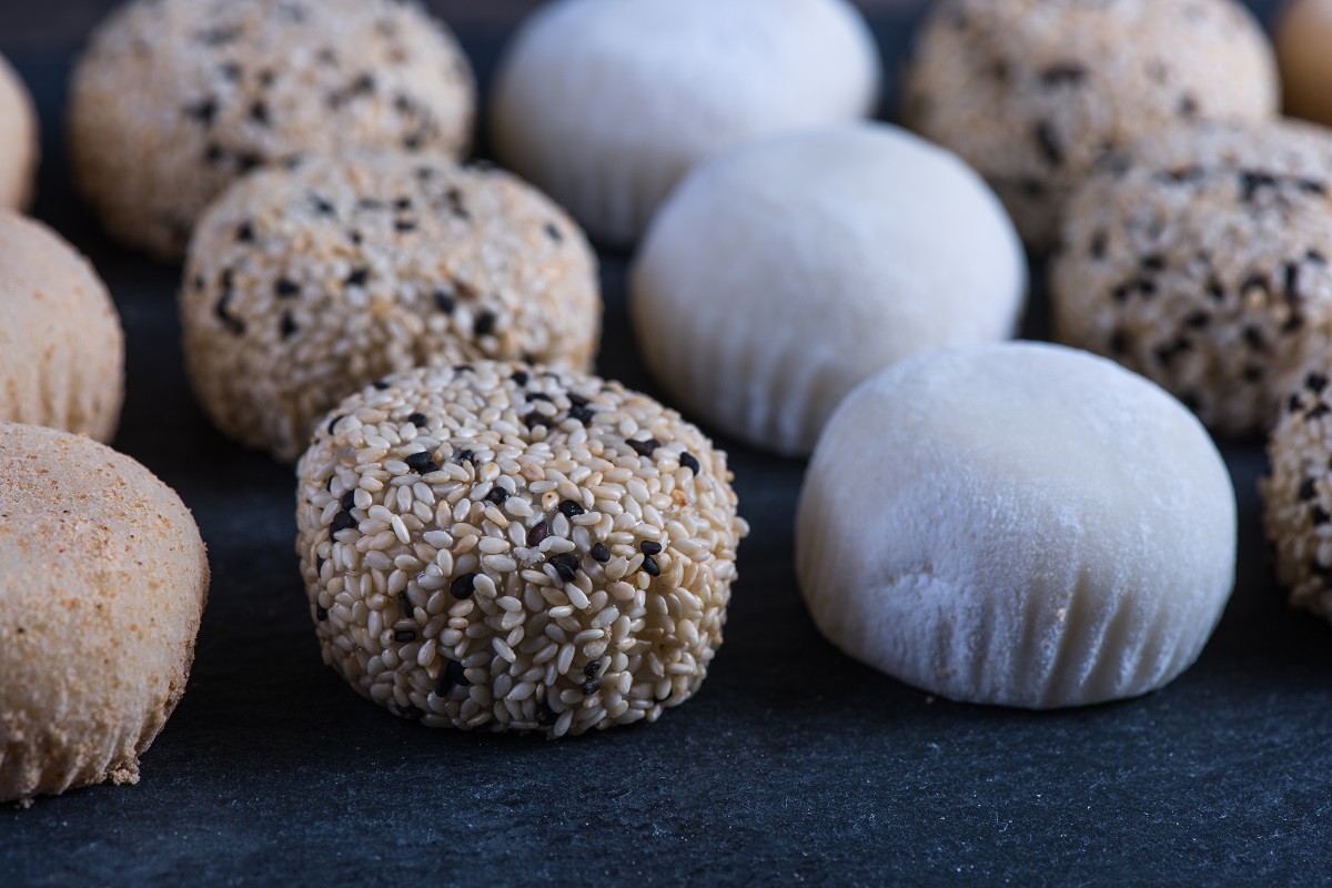 Traditional homemade rice sweet, japanese mochi