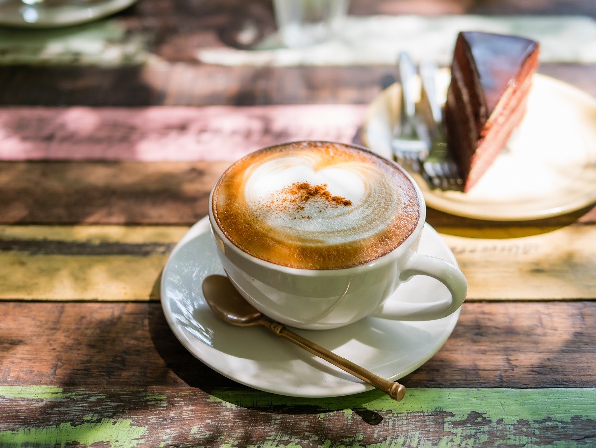 Cup of hot Cappuccino coffee