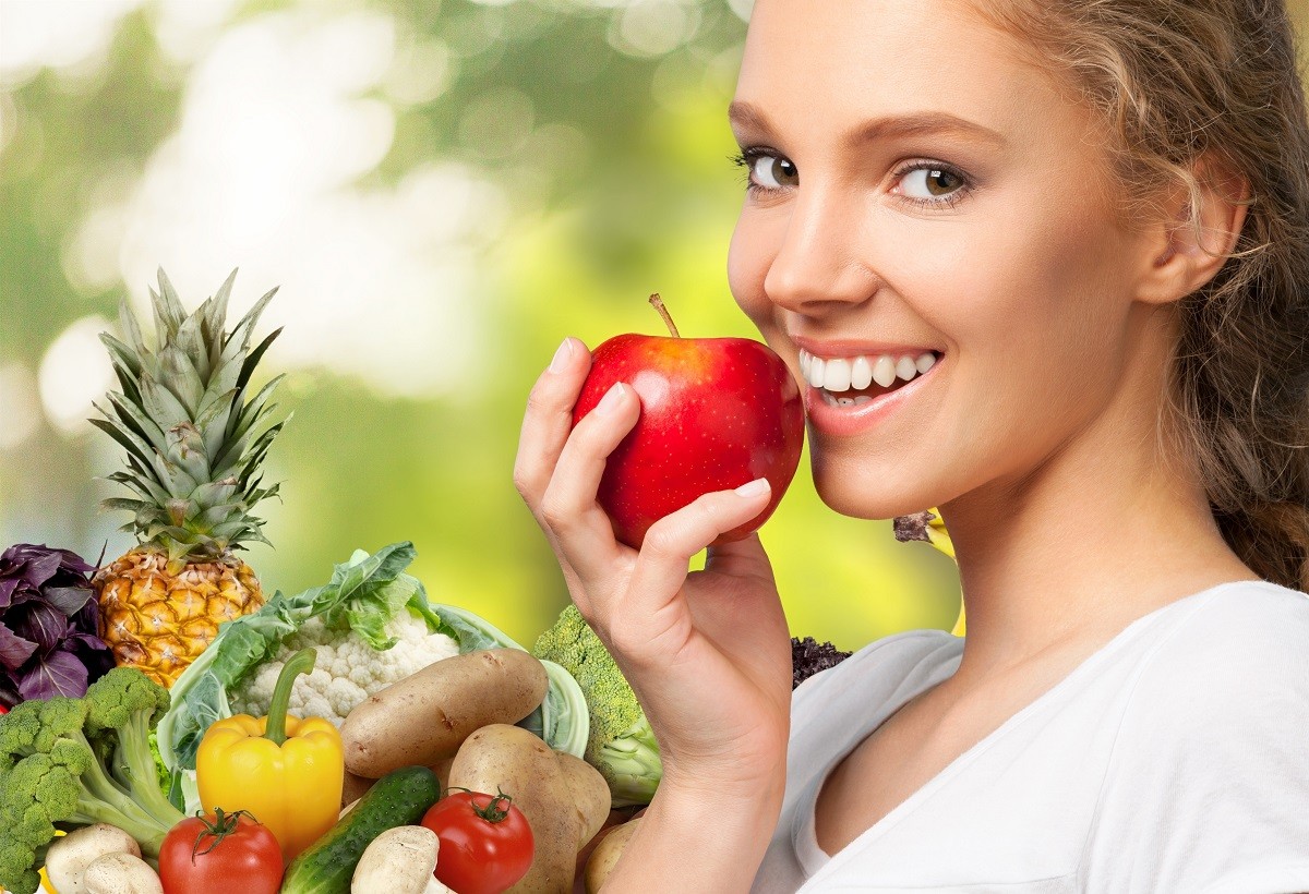 Human Teeth, Women, Apple.