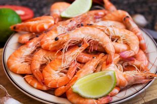 Fresh delicious prawns