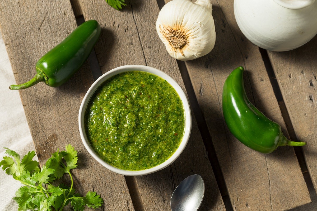 Homemade MIddle Eastern Zhoug Sauce