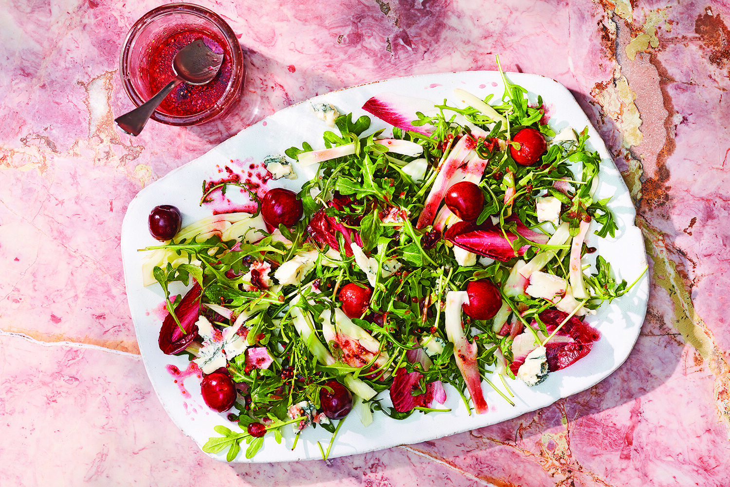 pickled cherry, porgonzola and rocket salad