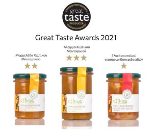 Great Taste Awards: 3 χρυσά αστέρια για το Άλειμμα Χιώτικου Μανταρινιού