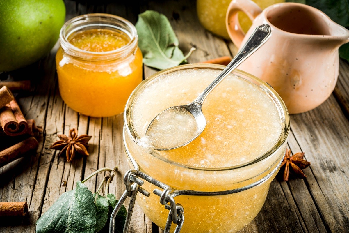 Homemade apple jam or sauce