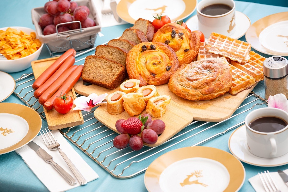 Breakfast Served in the morning with cereal bread, raisin bread,
