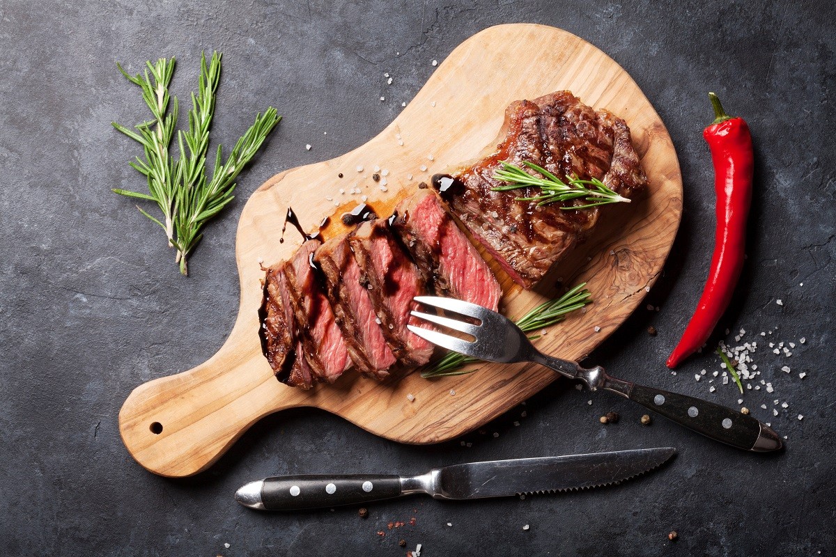 Grilled striploin steak