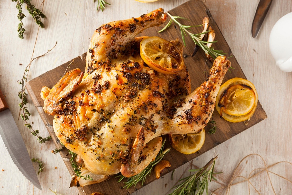 Homemade Lemon and Herb Whole Chicken