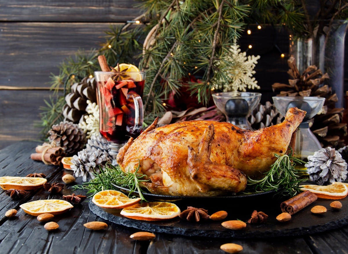 Baked chicken for Christmas or New Year