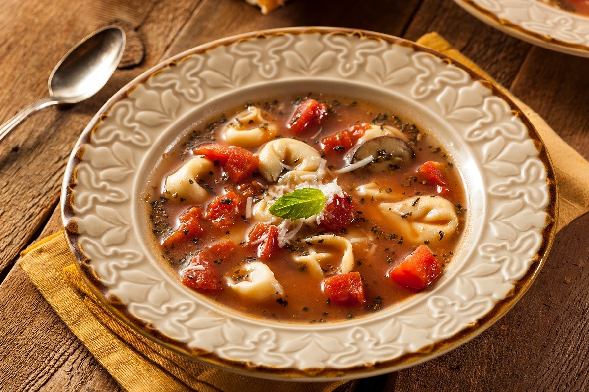 Rustic Homemade Tortellini Soup